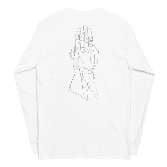 Unisex Long Sleeve Tee - White/Green